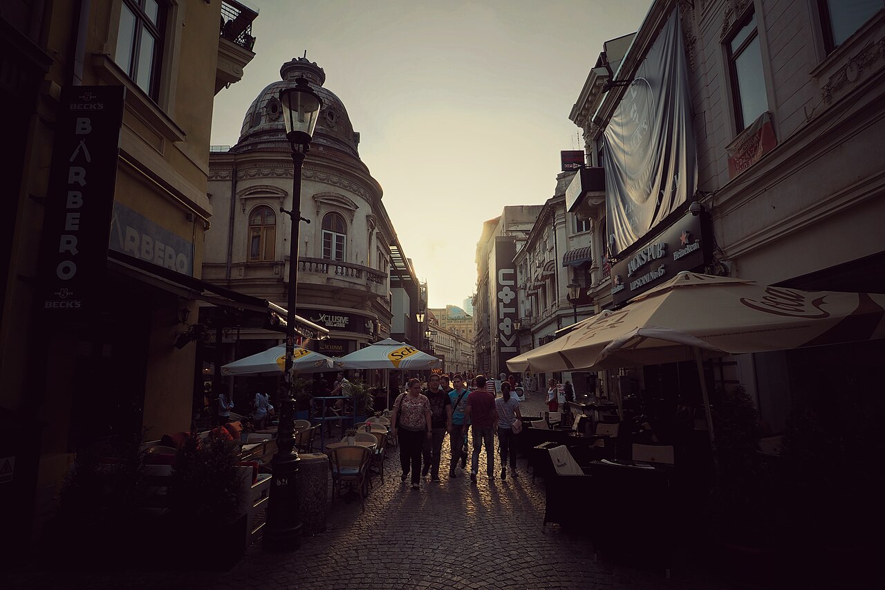Sunset on Lipscani Street